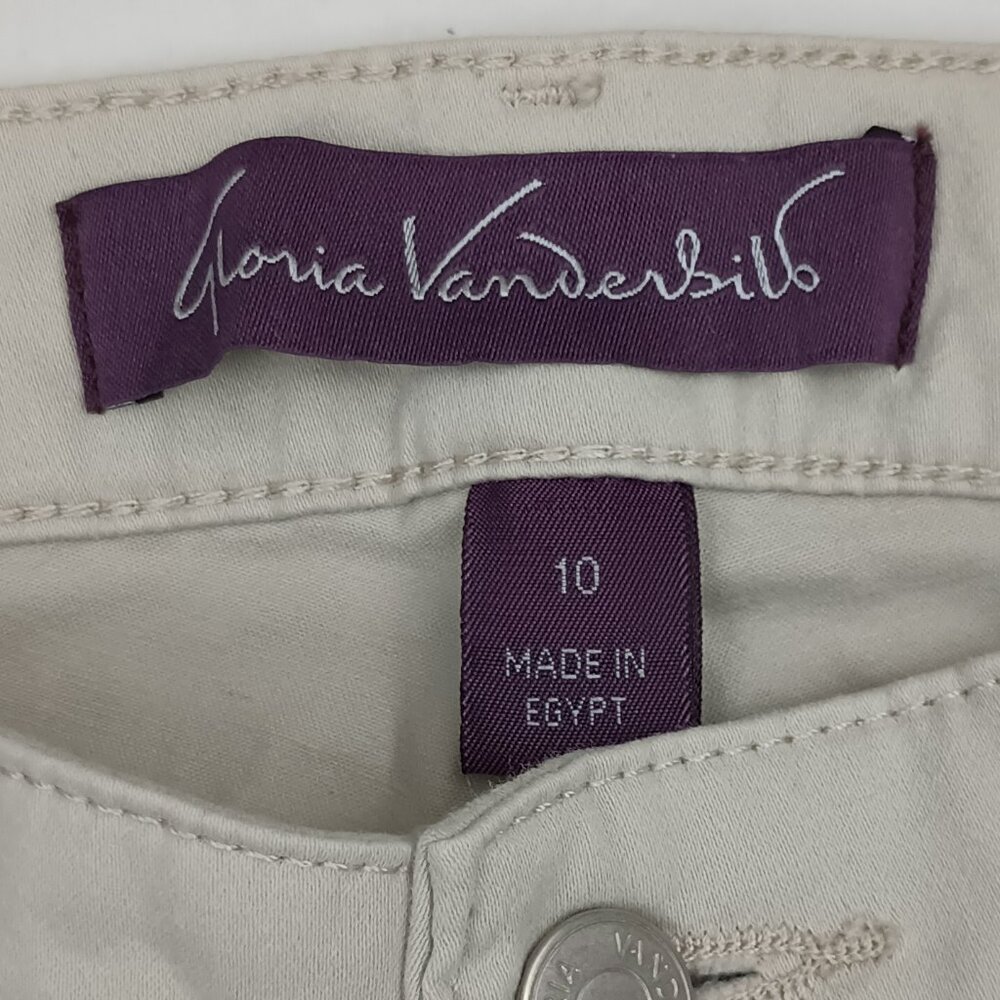 Gloria Vanderbilt Bermuda Shorts Ivory Size 10 - Picture 3 of 12